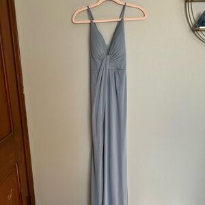Azazie Sammie dusty blue dress